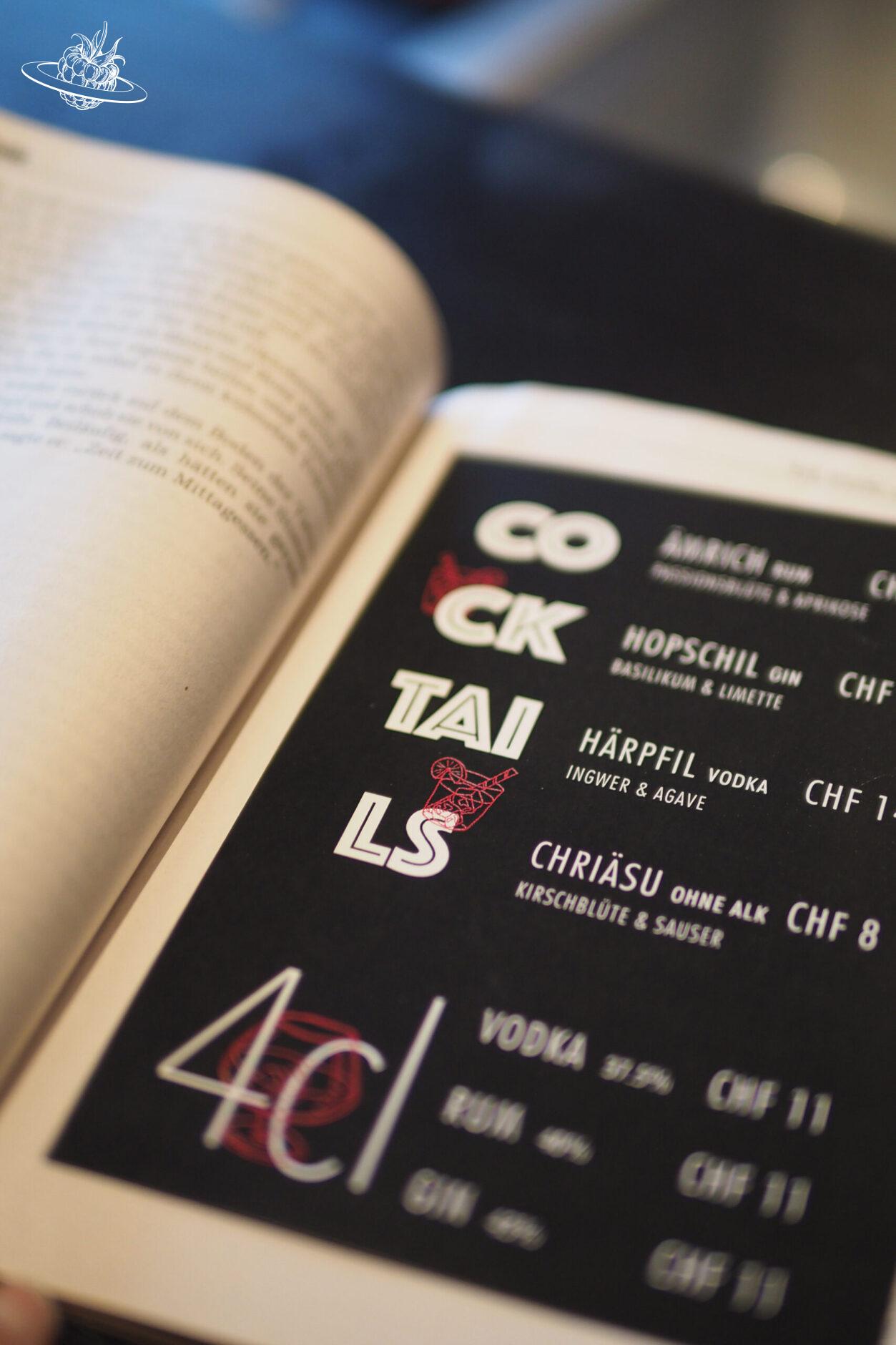 Cocktail Karte von Rudi und Trudi