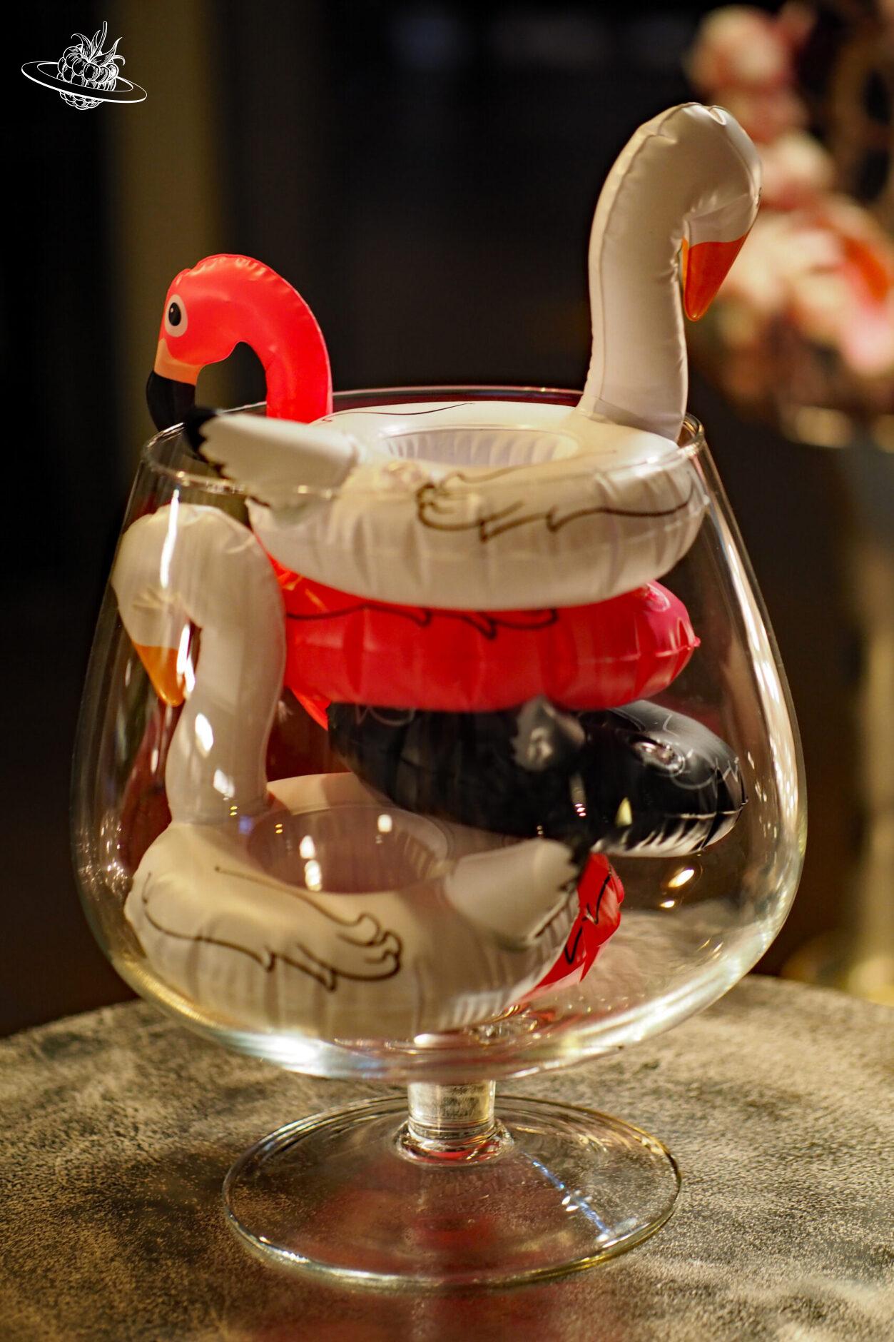 Deko Flamingos im Glas Rudi und Trudi