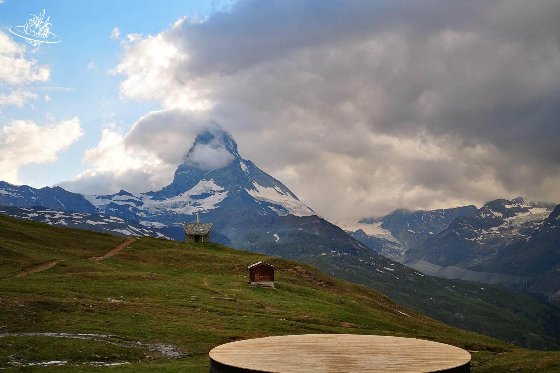 Bühne der Freilichtspiele Zermatt mit Matternhorn