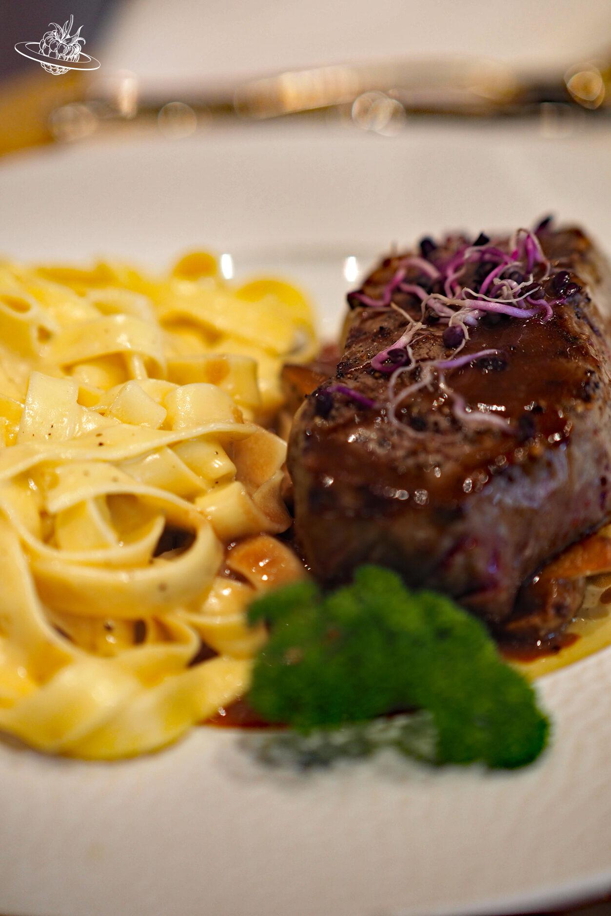 Entrecode mit Nudeln