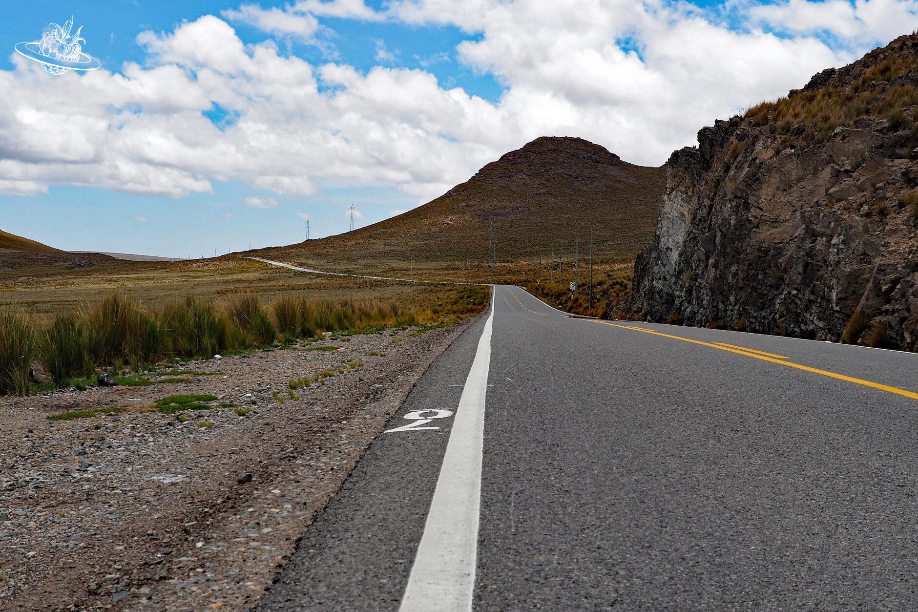 Einsame Strasse in den Anden