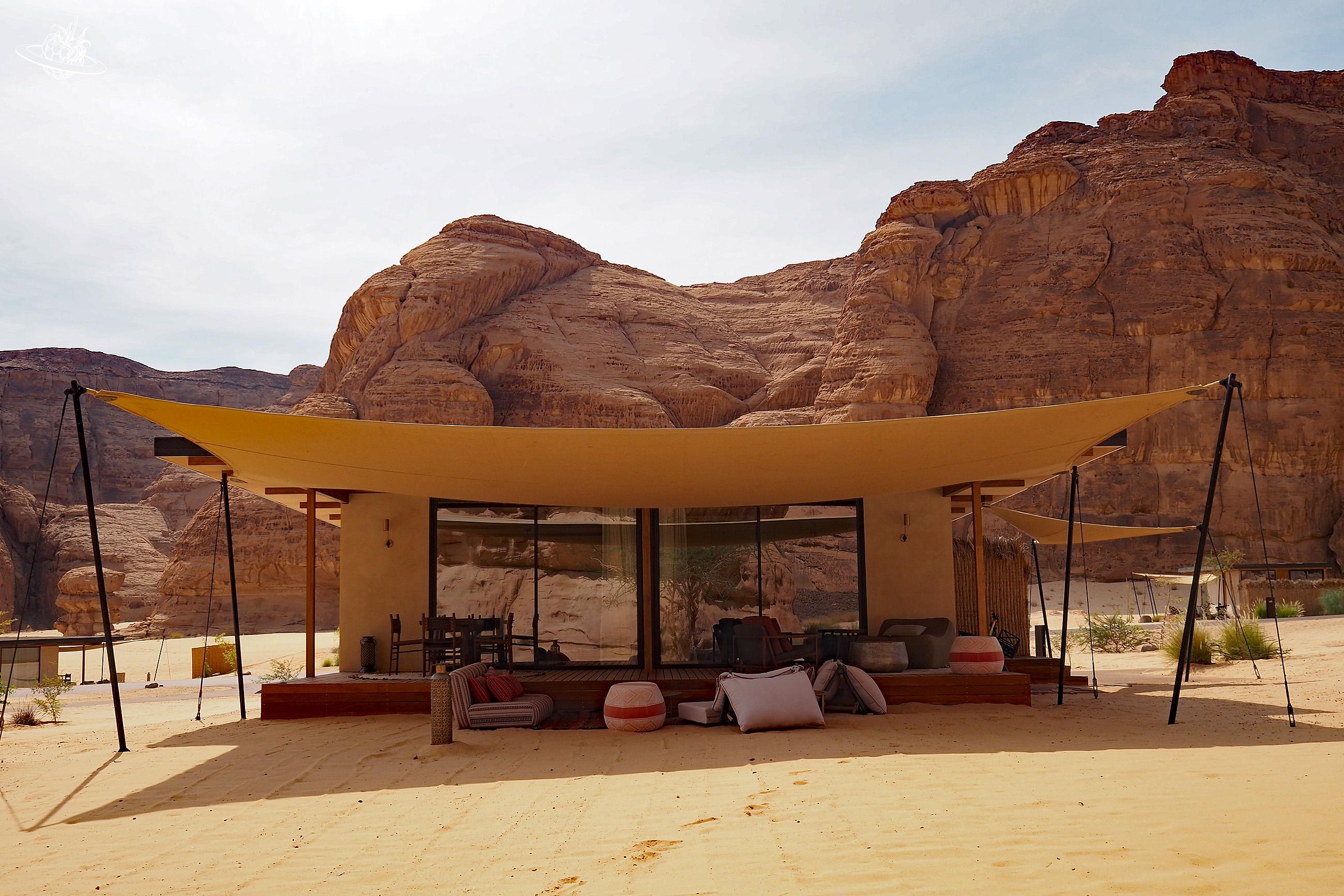 Zeltwohnungsunterkunft inmitten der Wüste