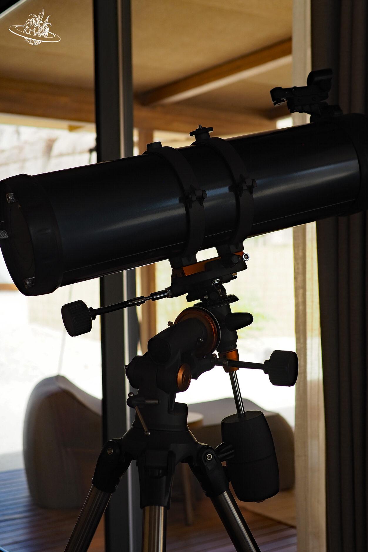 Teleskop im Wohnzimmer