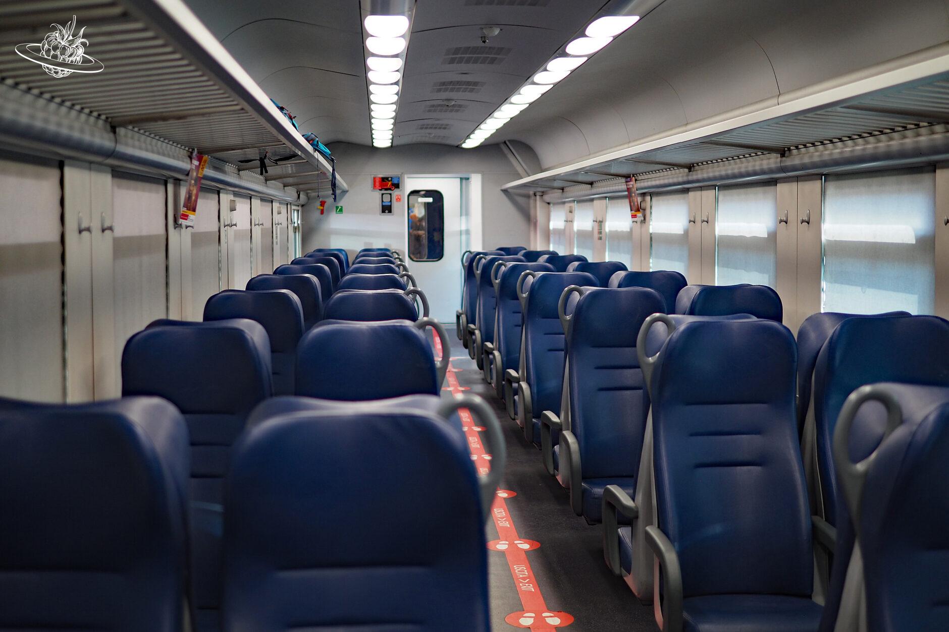 Innenaufnahme in der Bahn