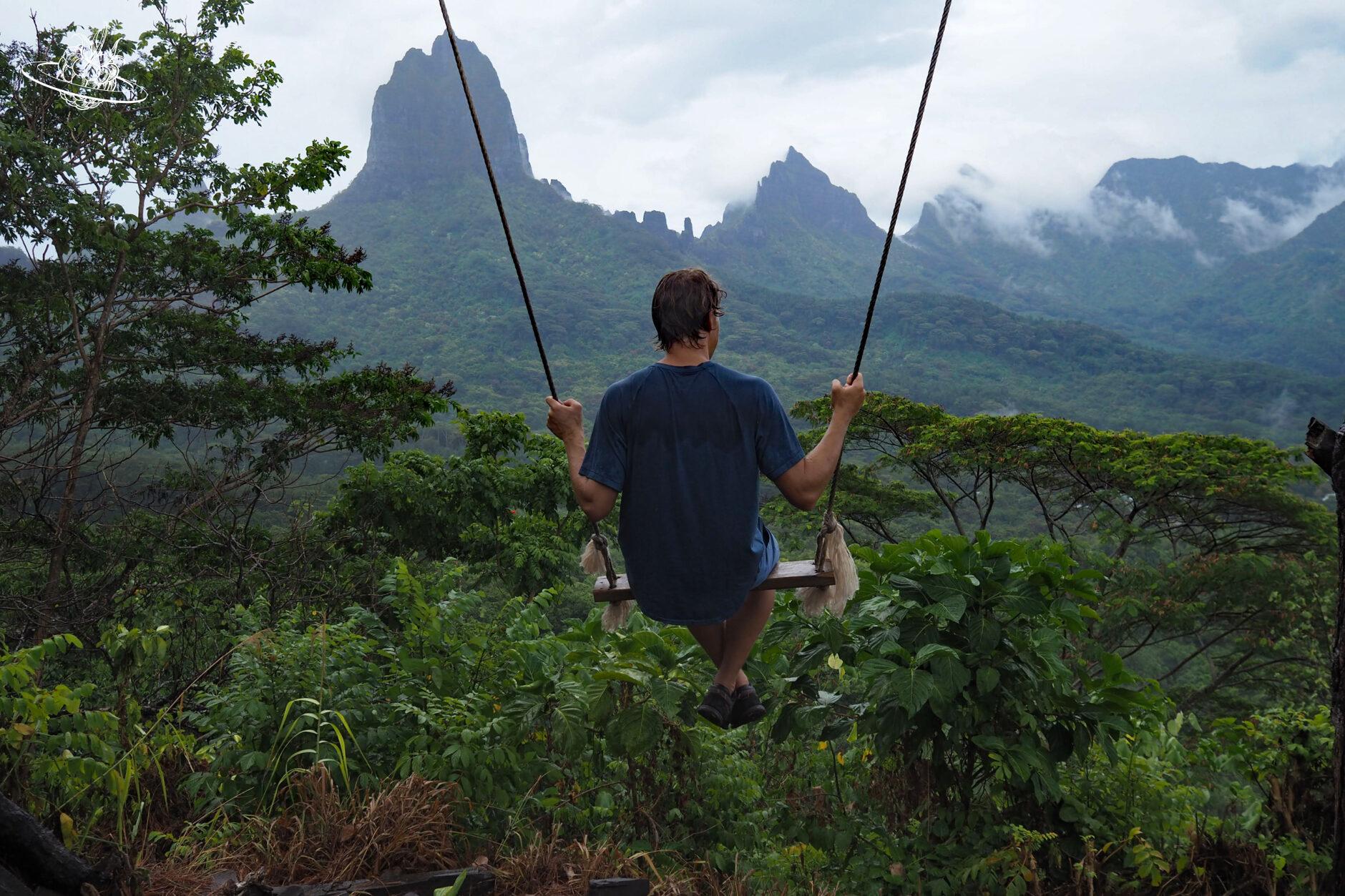 Französisch Polynesien - Moorea - Stefan auf Schaukel