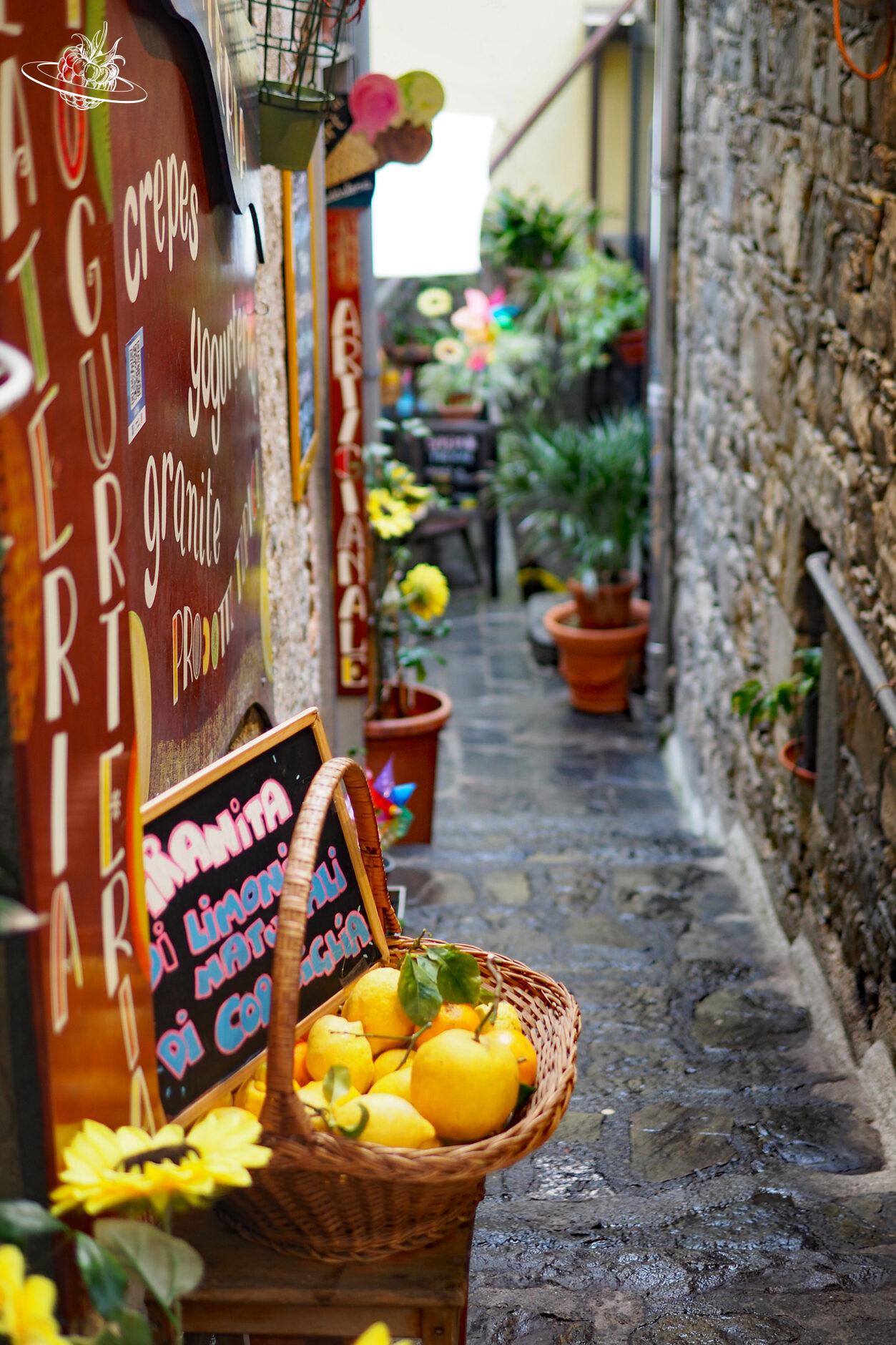 Überall sind Zitronen in den Cinque Terre