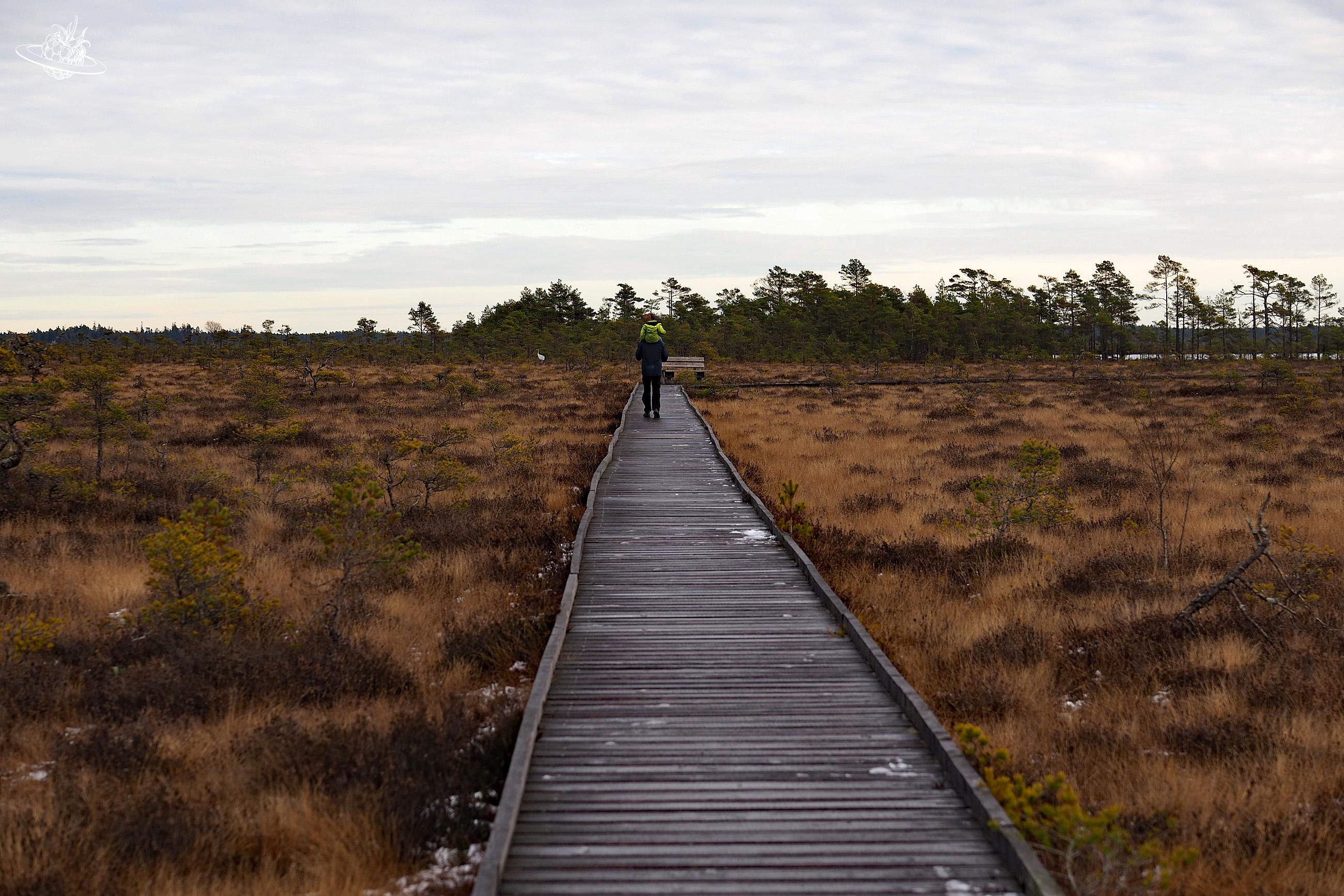 Mann und Kind am Spatzieren