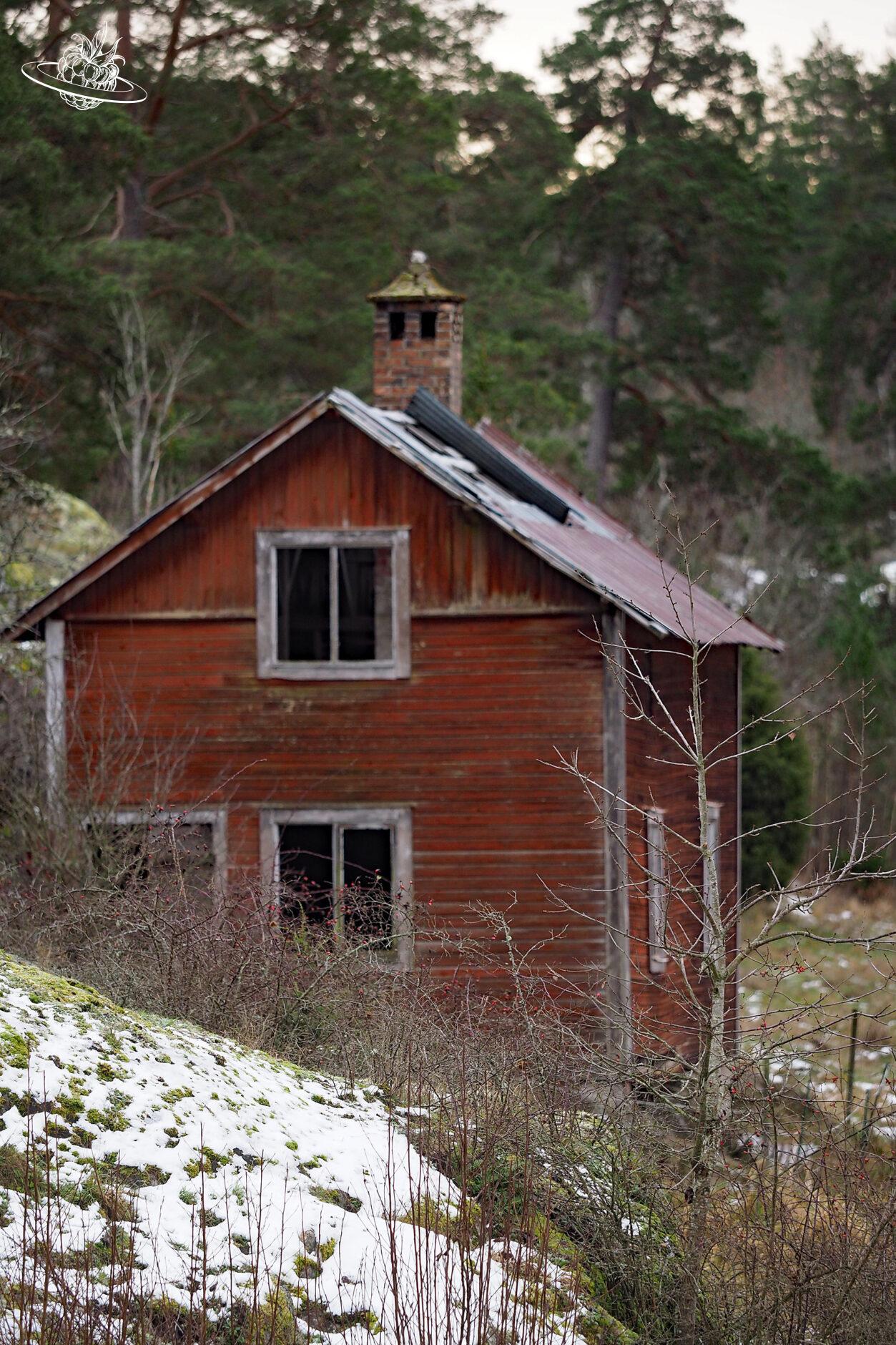 rotes Häusschen im Wald