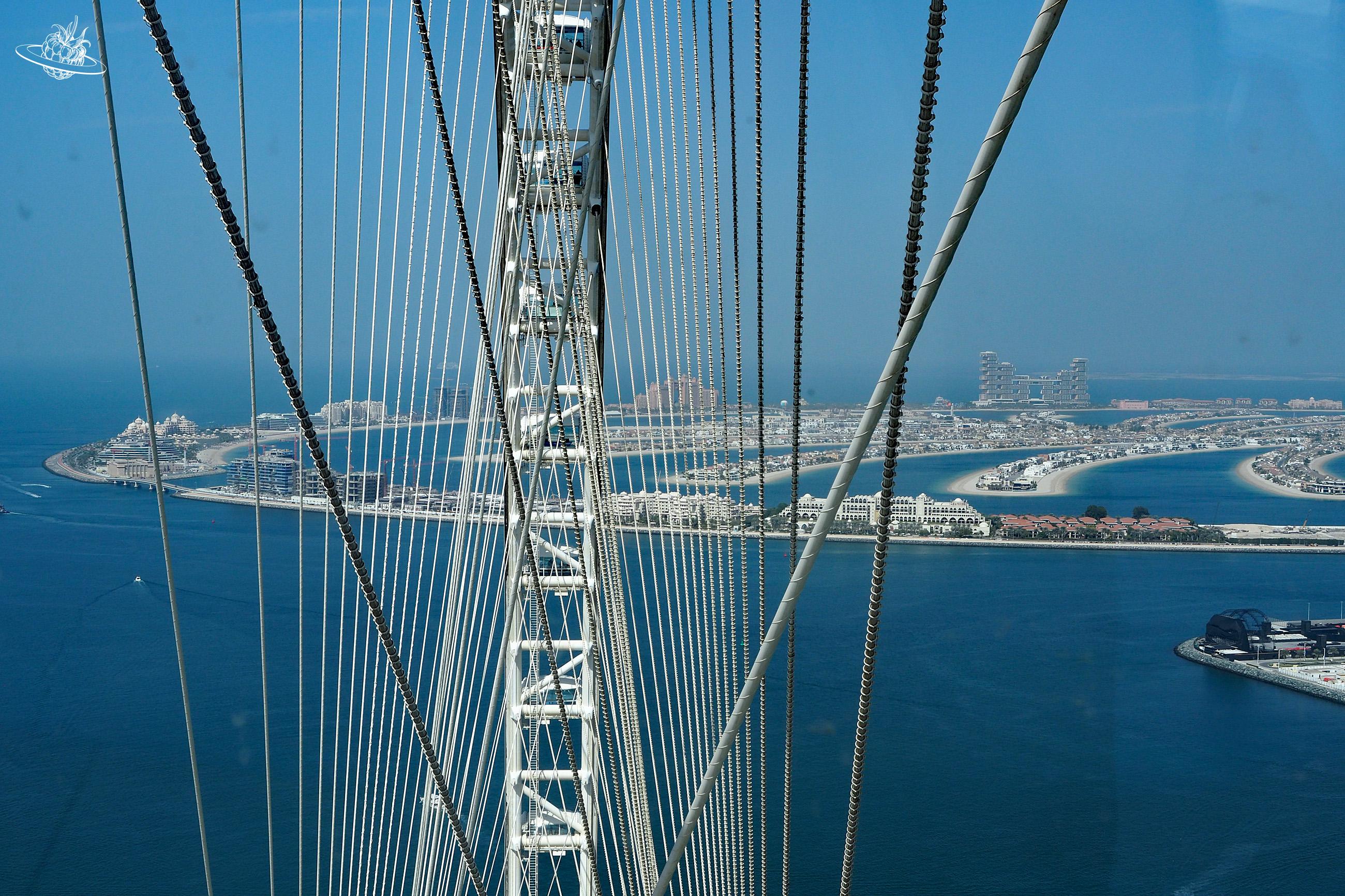 Blick vom Riesenrad Ain in Dubai mit Blick auf die Palme