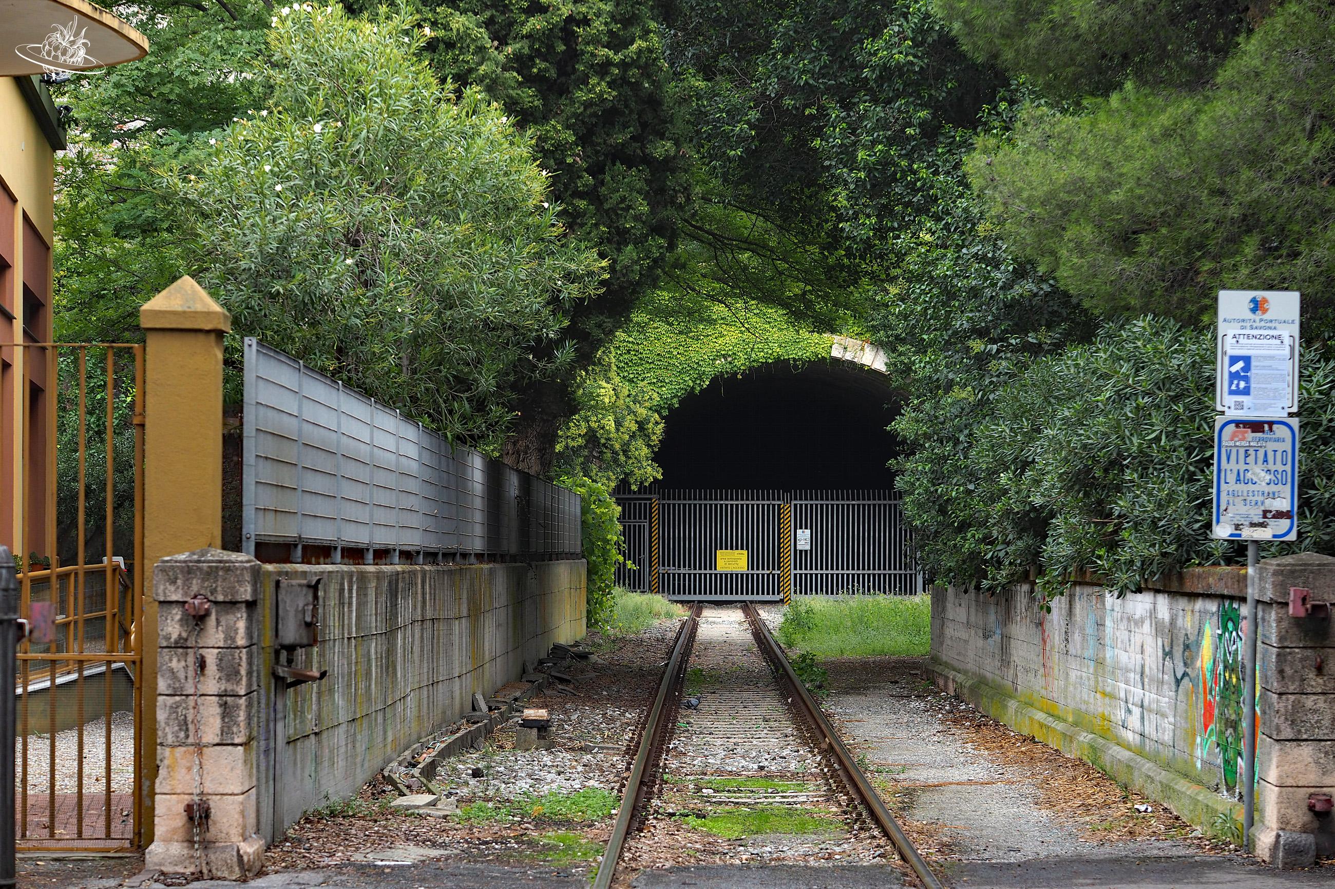 Blick auf einen geschlossenen Eisenbahntunnel