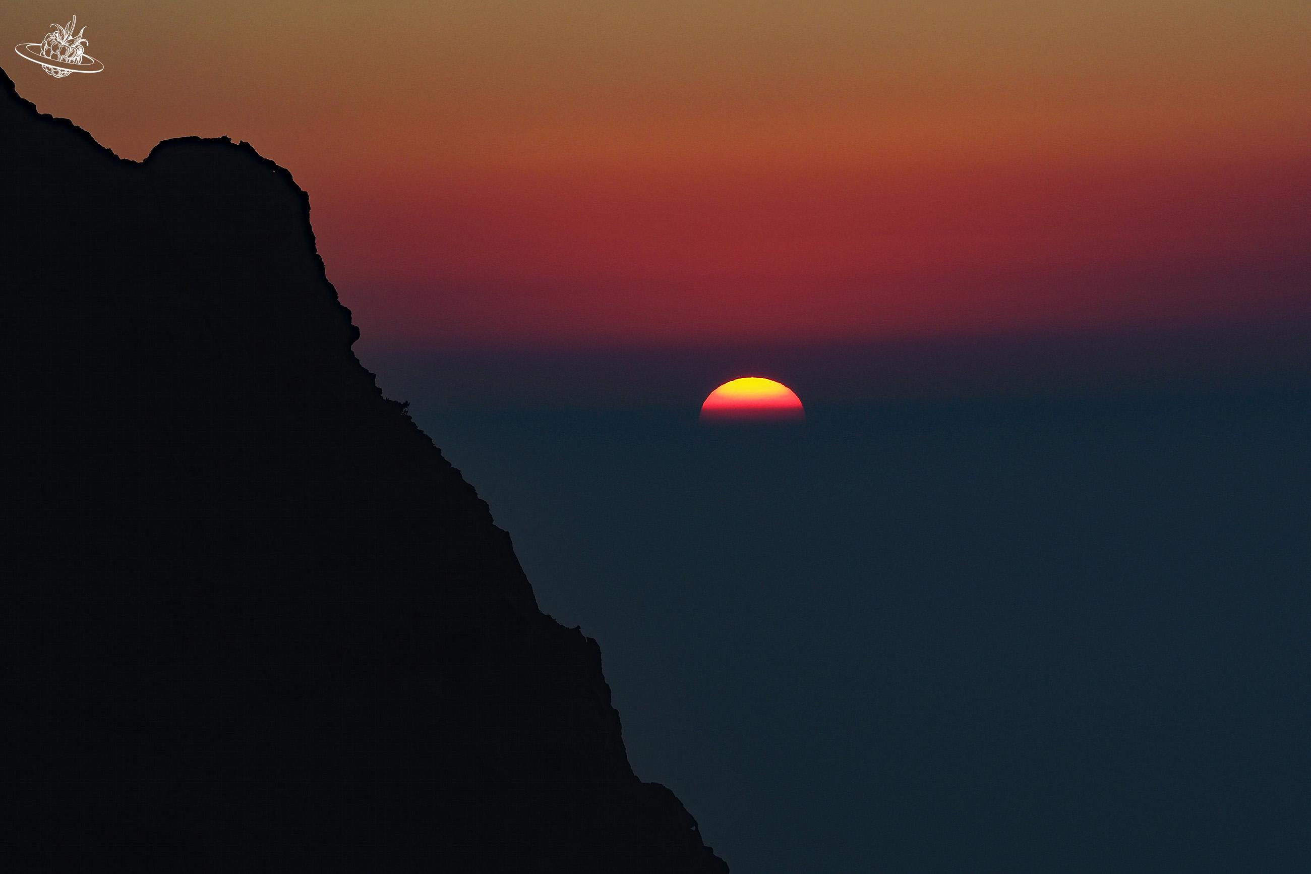 Schönster Sonnenuntergang im Jebel Jais nahe Dubai und Ras al Chaima
