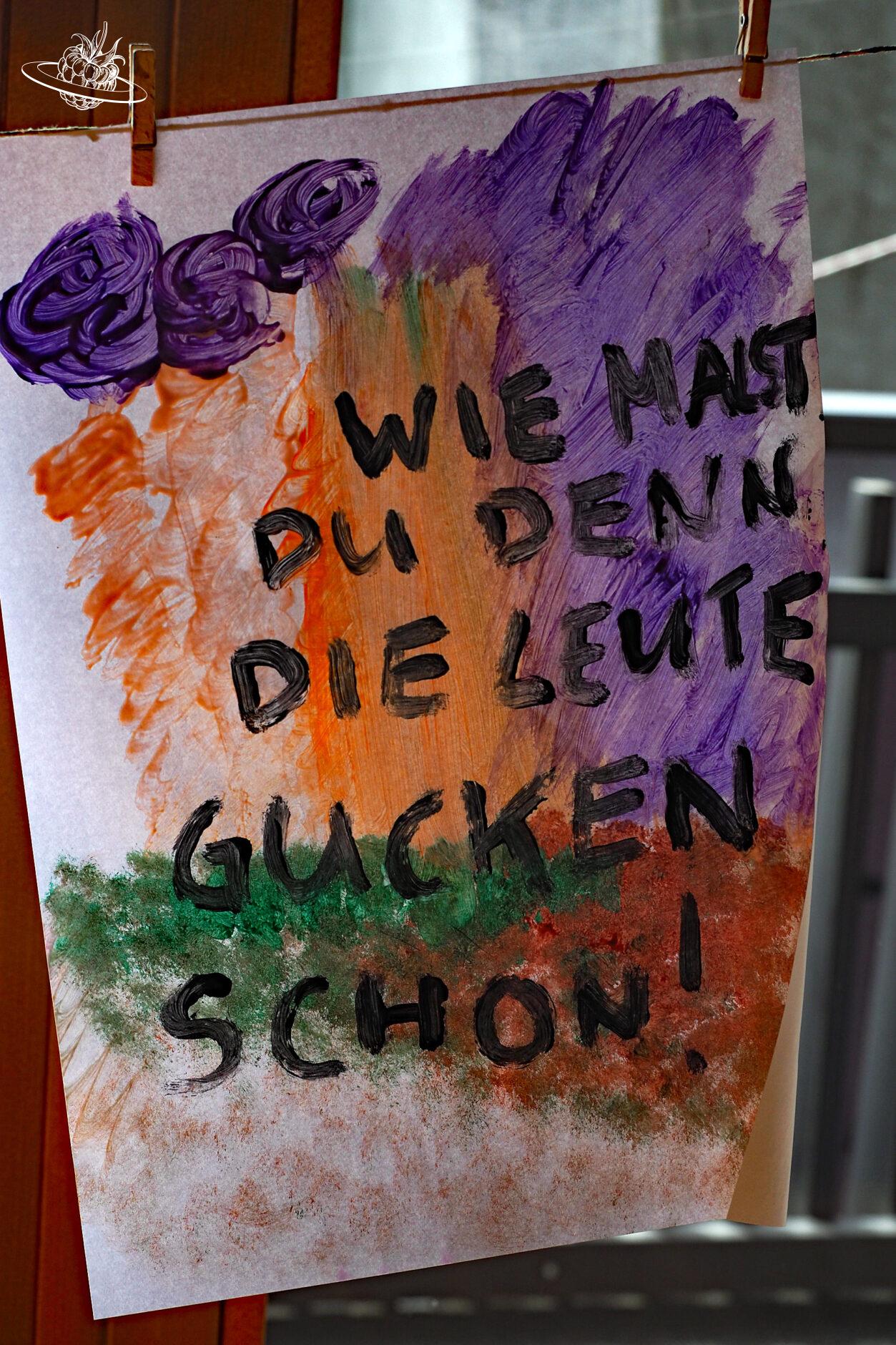 Kunst von Wunderberry "Wie malst Du denn die Leute gucken schon"